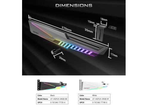 Antec GPU Holder Dagger Black RGB