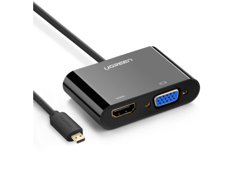 מתאם UGREEN Micro HDMI to HDMI/VGA M115 Converter