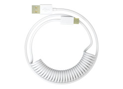 1StPlayer USB-A to USB-C Spring up to 2.5m Cable Light Gray