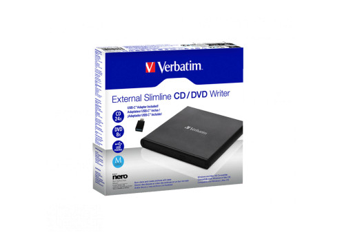 Verbatim External Slimline CD-DVD Writer