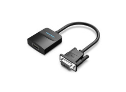 Vention VGA (in) to HDMI (out) with Audio + (Micro USB Power Input) - 0.15m Adapter