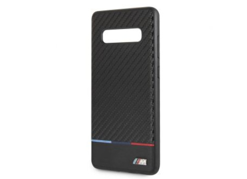 CG Mobile Galaxy S10+ BMW Logo Carbon PU Leather Case - Black