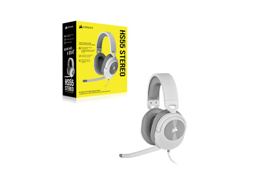 Corsair HS55 STEREO Wired Gaming Headset White