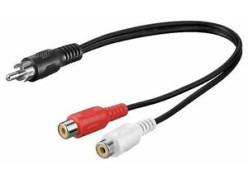 Cable RCA Male to 2x RCA Female 0.2m