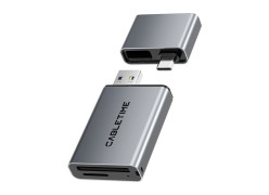 CABLETIME 3-IN-1 USB-A+C to SD|microSD 312Mb/s 4.0 Card Reader