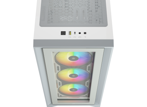 מארז מחשב Corsair iCUE 4000X RGB TG White