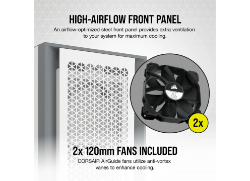 מארז מחשב Corsair 5000D Airflow TG White