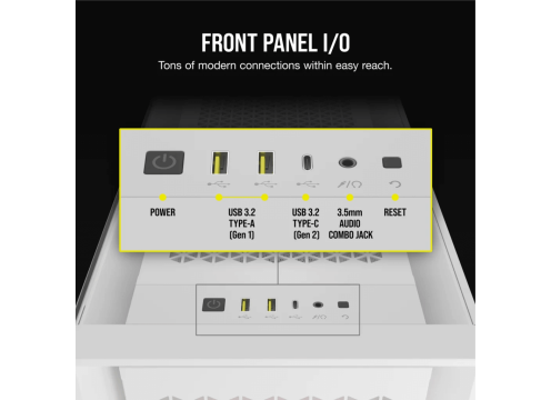 מארז מחשב Corsair iCUE 5000D RGB Airflow White