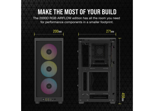 מארז מחשב Corsair 2000D iCUE RGB Airflow Mini