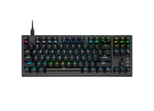 מקלדת גיימינג מכאנית אופטית Corsair K60 PRO TKL RGB OPX עברית/אנגלית
