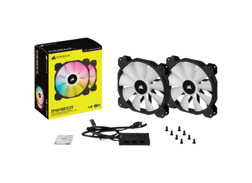 Corsair iCUE SP140 RGB ELITE Performance 140mm PWM Black - 2 Pack