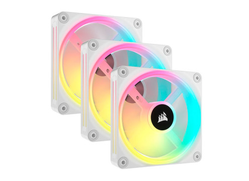 Corsair iCUE LINK QX120 RGB White 120mm PWM Fans x3 Starter Kit