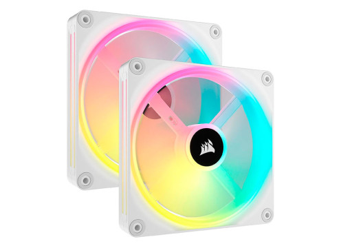 Corsair iCUE LINK QX140 RGB 140mm PWM White Fans x2 Starter Kit