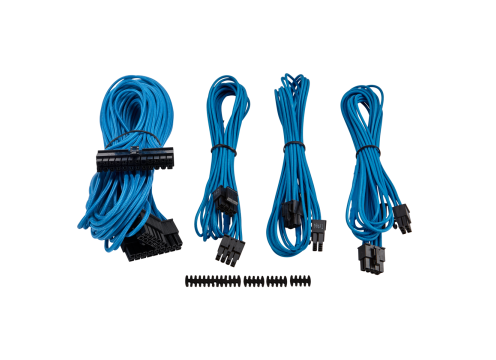 Corsair Premium Individually Sleeved PSU Cable Kit Starter Package Type 4 (Generation 3) - Blue