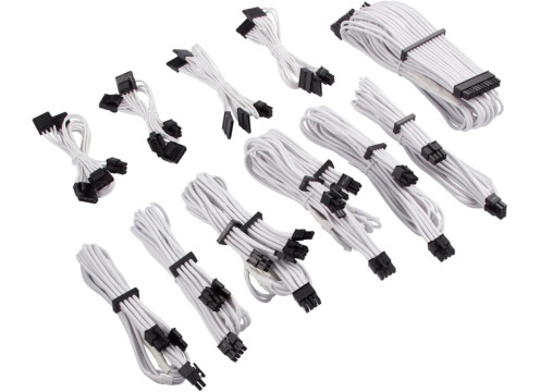 Corsair Premium Sleeved Type-5 PSU White Cables Pro Kit