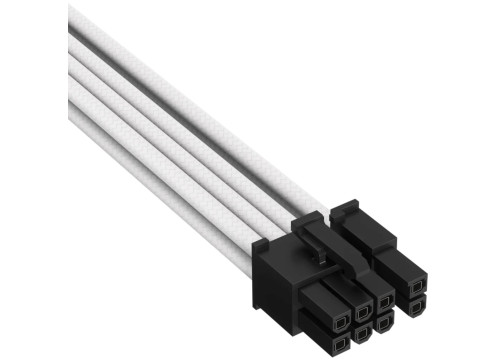 Corsair Premium Sleeved PCIe Type 5 Gen 5 White Cable