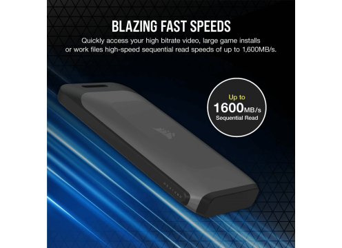 Corsair 2.0TB EX100U USB-C/A 3.2 Gen2x2 External SSD