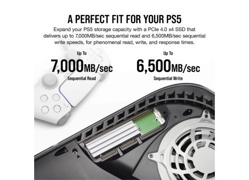 Corsair SSD 1.0TB MP600 ELITE NVMe M.2 with Heatsink White