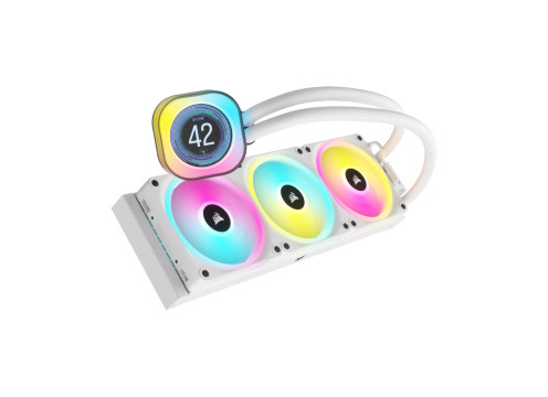 Corsair iCUE Link LCD H150i white RGB Performance Liquid CPU Cooler