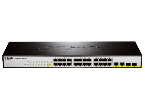 Switch 24 Port 10/100 + 2 Giga uplink ports, L2 Easy Smart, Metal