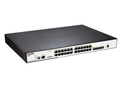 Switch 24 Port Gigabit (24X PoE) 4 x SFP/Giga ports + 2 x phy. Stack ports, L2/L3 managed