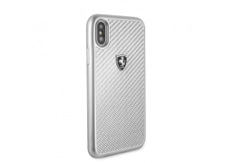 CG Mobile IPhone XR FERRARI HERITAGE Real Carbon Hard Case - Silver