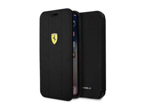 CG Mobile IPhone X/XS FERRARI SF Booktype Case RACING TYRES DAPHNE - Black