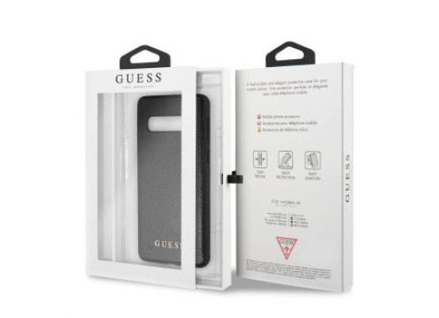 CG Mobile כיסוי קשיח מעור לגלקסי S10+ בצבע שחור GUESS רשמי