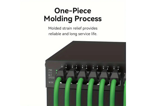 כבל רשת 0.5 מטר Vention CAT6a SFTP 0.5M Green