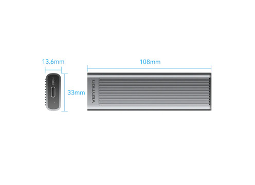 Vention USB-C 3.1 Gen2 10Gbps to NVMe (M.Key) M.2 SSD Enclosure