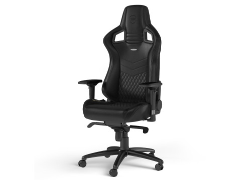 כיסא גיימינג משרדי עור אמיתי Noblechairs EPIC Real Leather Black שחור