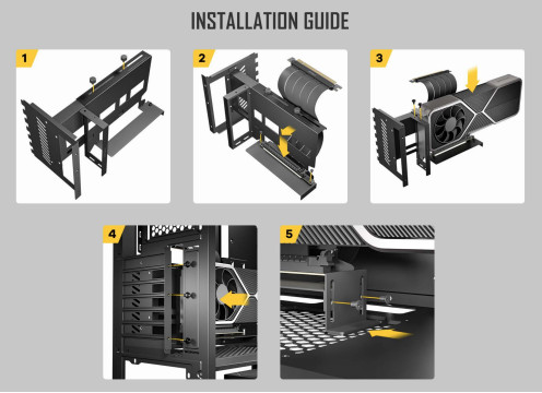 Antec PCIE4 Vertical GPU Bracket Black