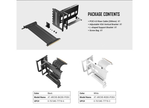 Antec PCIE4 Vertical GPU Bracket Black