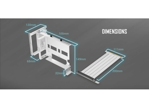 Antec PCIE4 Vertical GPU Bracket White