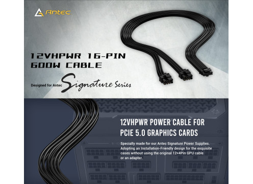 Antec PCIE Gen5 12VHPWR 600W 16P for SP Series ONLY Cable
