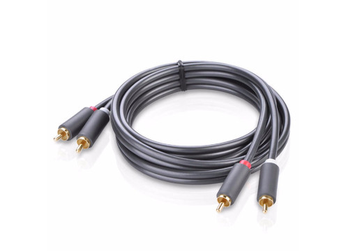 כבל אודיו UGREEN 10519 RCA x2 Male to Male - 3m