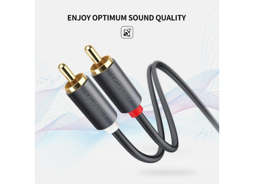 כבל אודיו UGREEN 10519 RCA x2 Male to Male - 3m