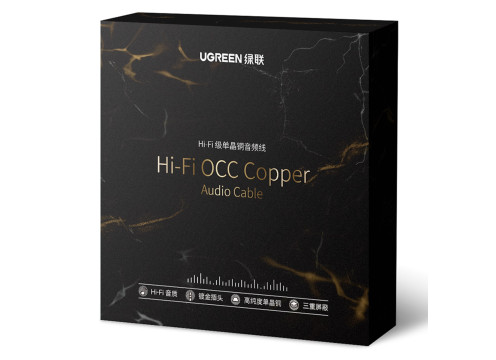 כבל אודיו UGREEN 10961 3.5mm Male to RCA male x2 Hi-Fi SCC 2m