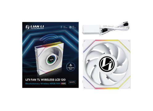 Lian-Li TL120 UNI Wireless LCD 120mm White Fan