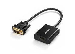UGREEN HDMI (in) Female to VGA (out) Male with 3.5mm and micro USB Converter