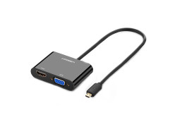 מתאם UGREEN Micro HDMI to HDMI/VGA M115 Converter