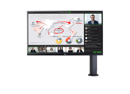 מסך מחשב LG 32" Ergo IPS QHD 75Hz 5ms