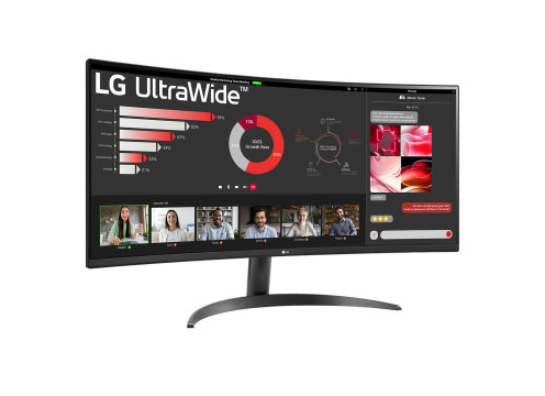 מסך מחשב קעור LG 34" UltraWide VA QHD 100Hz 5ms 1800R