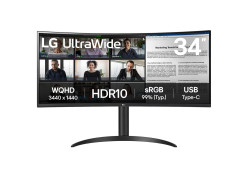 מסך מחשב קעור LG 34" UltraWide VA QHD 100Hz 5ms 1800R