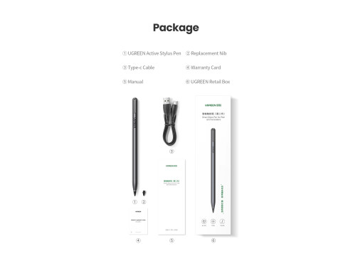 UGREEN Smart Stylus Magnetic Pen for Apple iPad