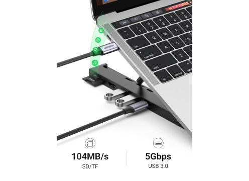 UGREEN Laptop Stand 5in1 with USB-A x2 | HDMI | SD | USB-C Dock