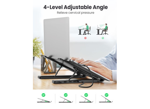 UGREEN Laptop Stand 5in1 with USB-A x2 HDMI SD USB-C Dock