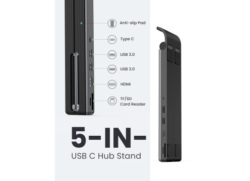 UGREEN Laptop Stand 5in1 with USB-A x2 HDMI SD USB-C Dock