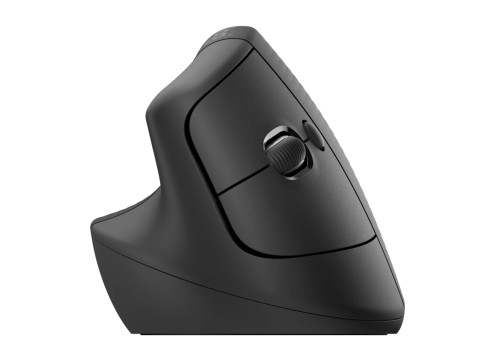 עכבר ארגונומי אלחוטי צד שמאל Logitech Lift Vertical צבע אפור כהה
