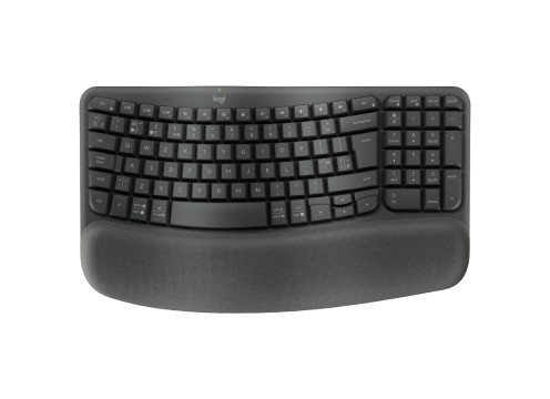 מקלדת ארגונומית אלחוטית Logitech Wave Keys עברית/אנגלית